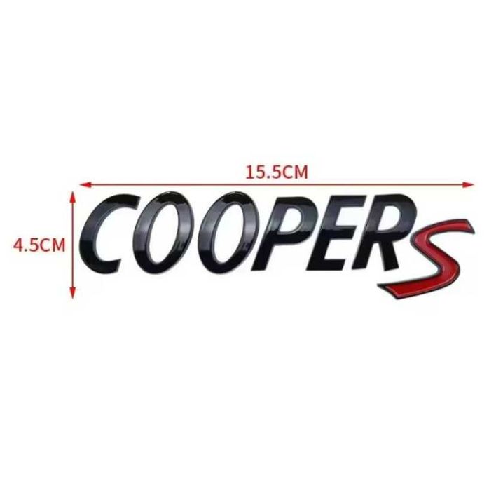 Cooper S Емблема за Mini Cooper – Черен Гланц / Сребрист за Багажник