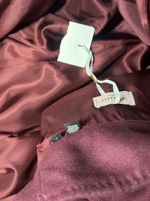 Palton Ted Baker nou cu eticheta, marime 2 ( M) , bordo, lana ,casmir