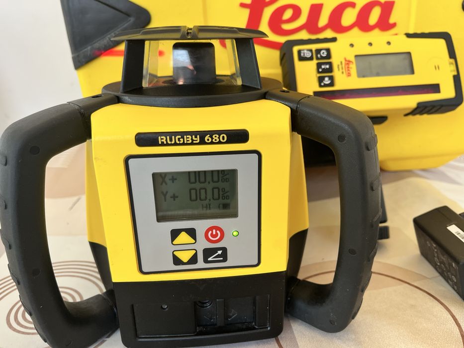 Leica Rugby 680 laser de exterior cu panta dubla cu receptor incarcator si geanta transport milwaukee hilti dewalt bosch trimit in tara cu verificare