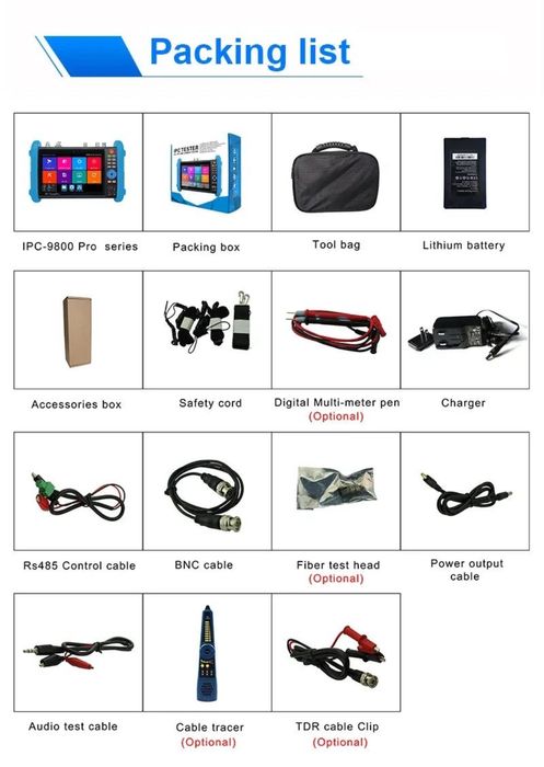 Многофункциональный  CCTV IPC TESTER 9800 MOVTADHS PRO, сетевой тестер