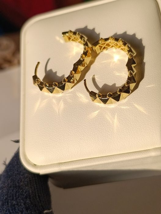 Золотоя комплект картиер клеш  Турецкая изделия проба 585,вес 7,70гр