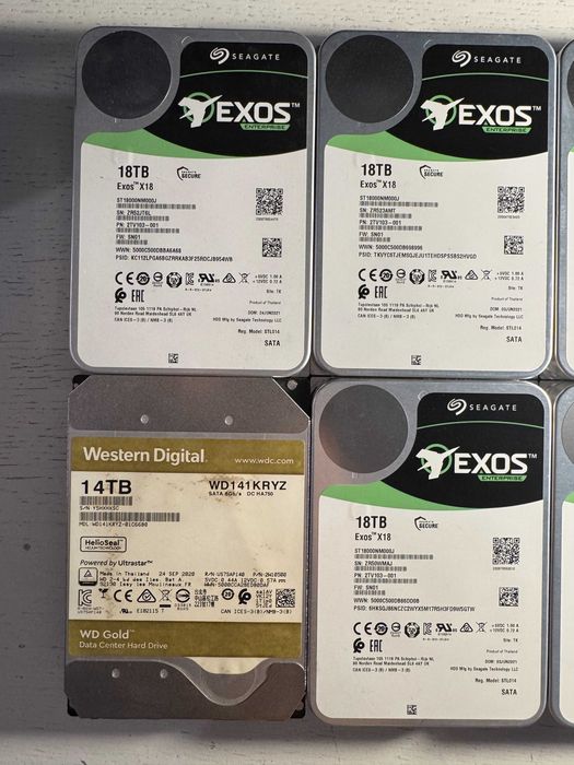Жесткие диски HDD 14TB, 18TB