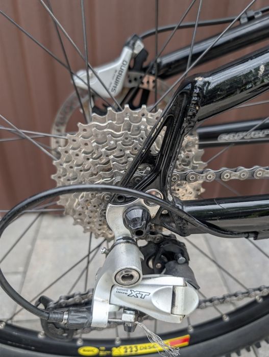 bicicleta MTB full suspension xt furca aer Manitou 120mm