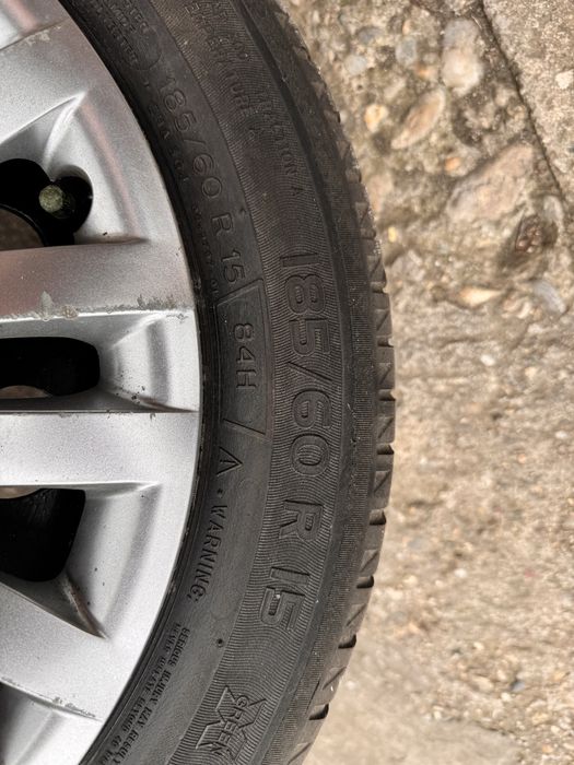 4 bucati Jante tabla BMW + anvelope vara 185/60/R15