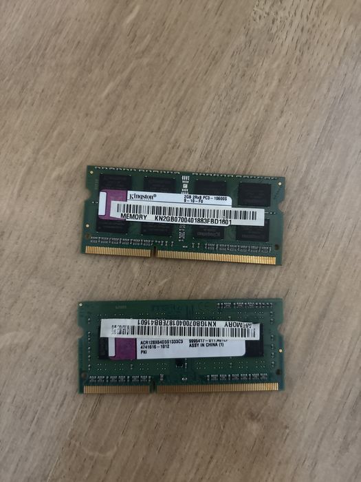 Оперативная память DDR3 SO-DIMM для ноутбука (2 ГБ + 1 ГБ)