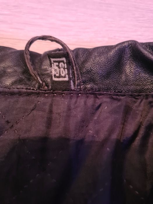 Haină piele bărbat neagră mr.58