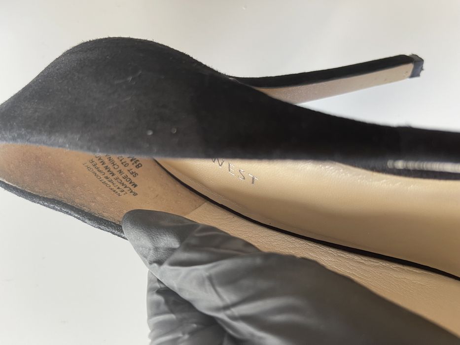 Nine West 39 велурени обувки на висок ток