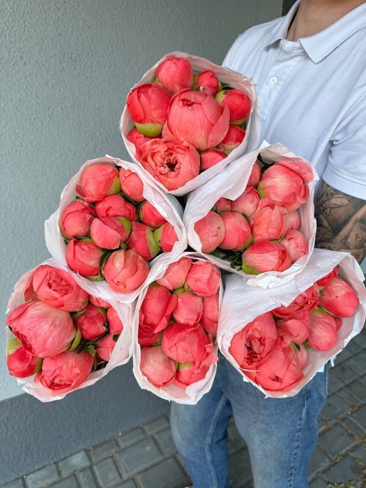 Букеты пионов,розы , цветы