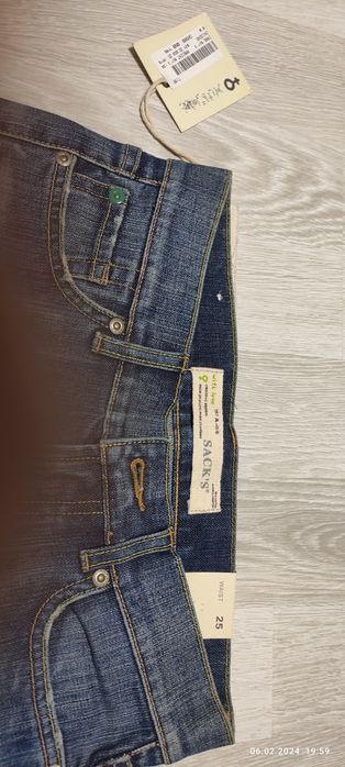 Джинсы голубые 25 размер