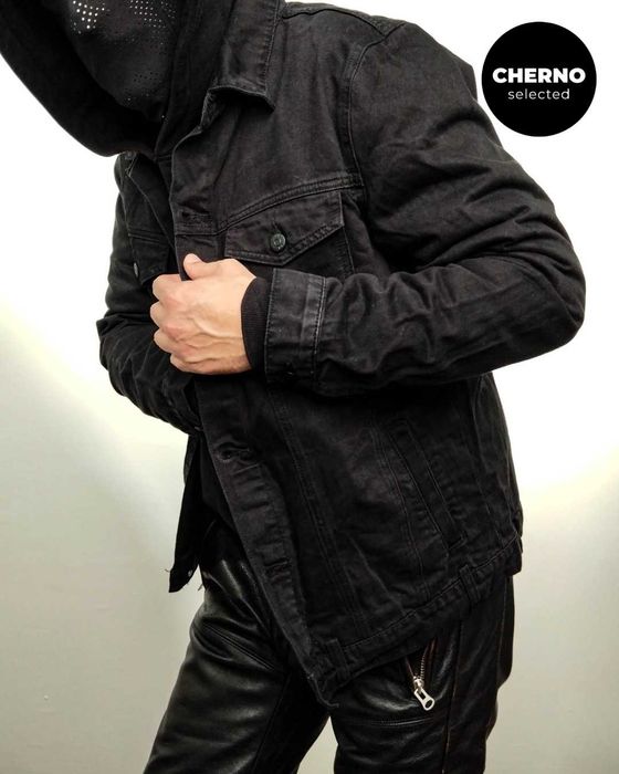 Мъжко черно дънково • деним яке SAINT MORTA Denim Jacket – размер L