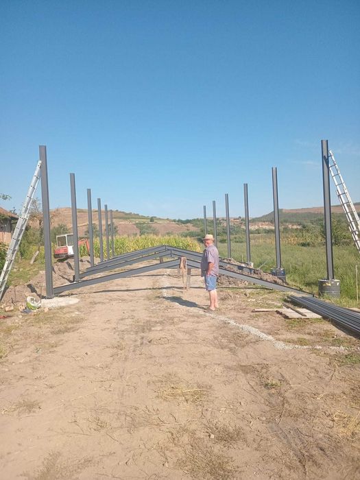 Vand structura metalica, hala completa cu panou sandich