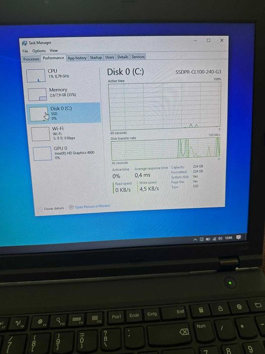Laptop Lenovo L540 I5-4200M 4 nuclee 8 GB Ram 240 GB SSD
