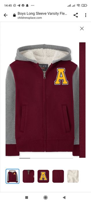 Теплая кофта на молнии от Children's Place