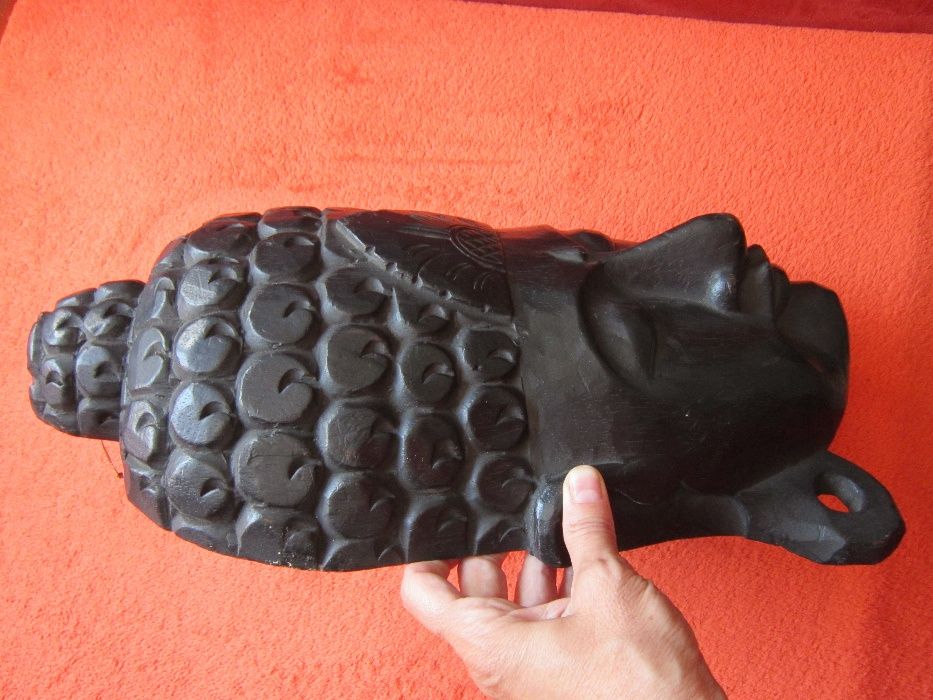 cadou rar feng shui Buddha Young Zen sculptura lemn mare