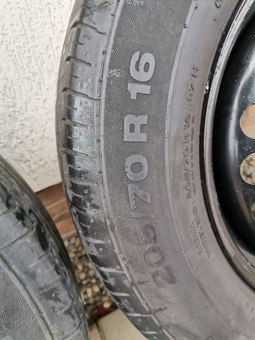 Jante Oțel 5x105 Opel Mokka + Anvelope 205/70r16 Vara