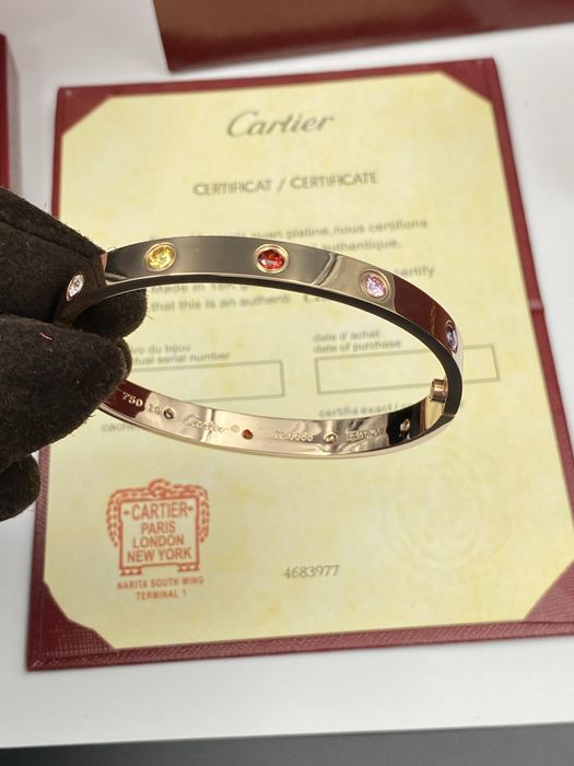 Brățară Cartier Love - unisex - 10 Diamonds 19 Rose Gold 750 Full Box