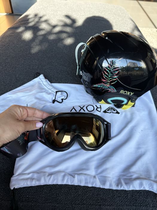 Roxy каска, маска и ски обувки Rossignol 275 mm