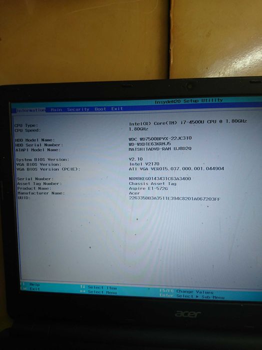 Vand Aspire E1-572G