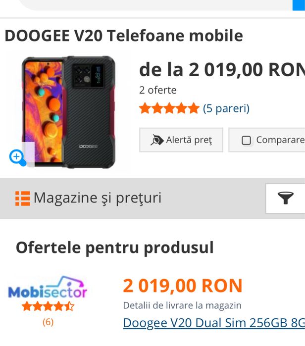 Dogee v20 sigilat in garantie