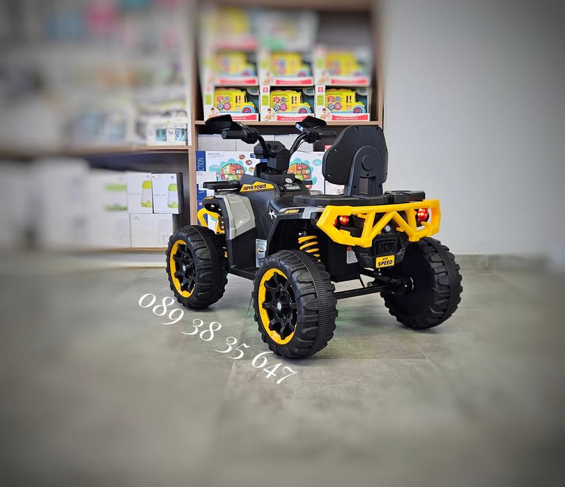 ТОП ЦЕНА!НОВО!Акумулаторно ATV Speed YELLOW с 4x4,12V,дистанционно