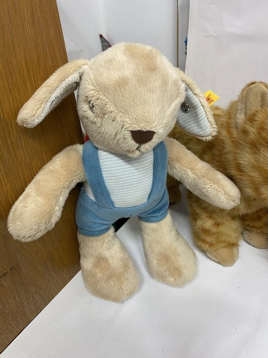 STEIFF lot 7 jucării din pluș de colecție originale pisica, cățel