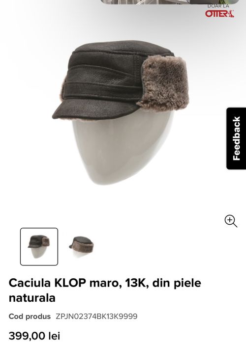 Caciula Klop blana oaie NOU