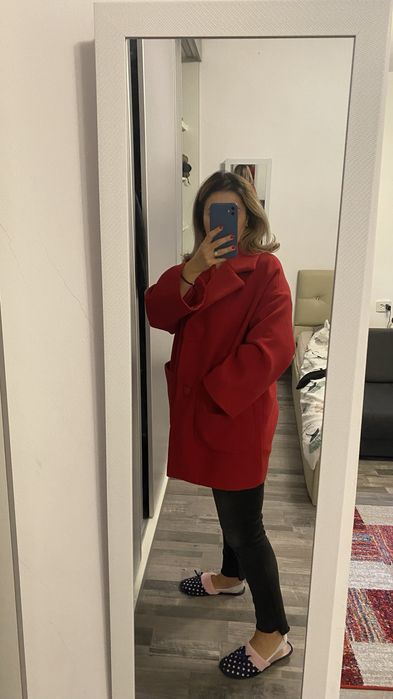 Palton dama stofa model oversize