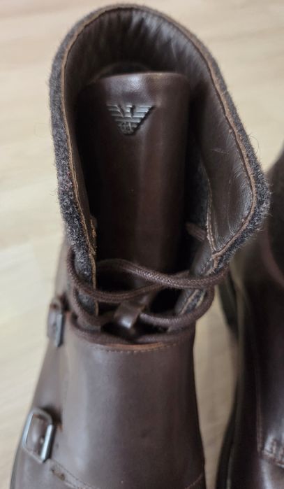 Мъжки боти естествена кожа Armani Jeans