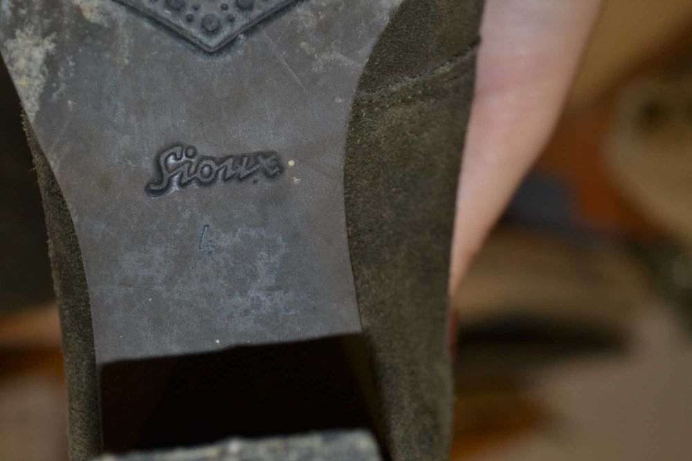 Botine verde închis de piele cu toc, nr 37