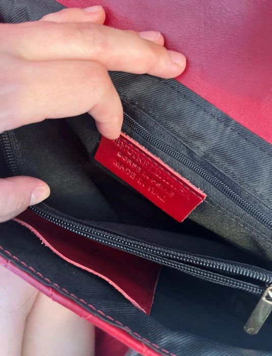 Geanta noua din piele naturala made in Italy