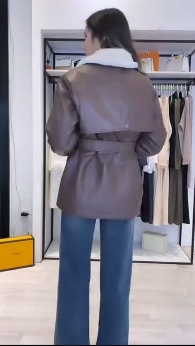 Куртка-дубленка на теплую зиму