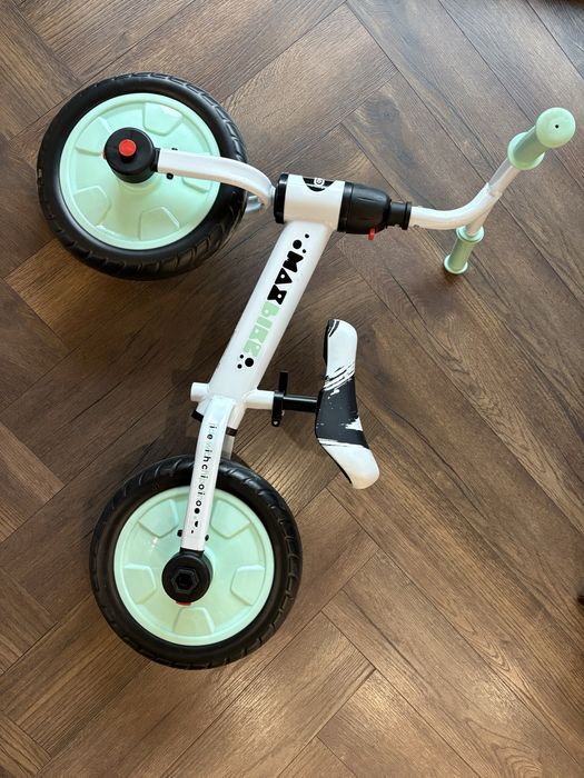 НОВО Колело 2 в 1 Chipolino Макс Байк баланс + педали, цвят мента