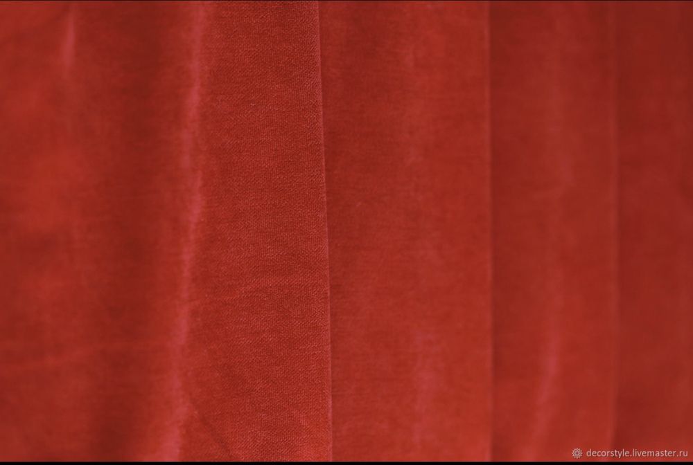 Шторы из красного велюра 6 комплектов