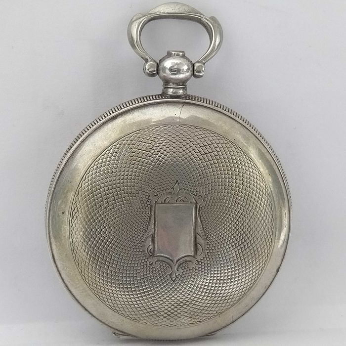 Османски/ турски джобен часовник, сребро, порцеланов циферблат, перфектен, рядък