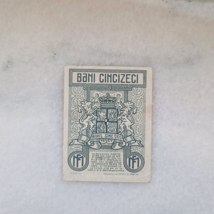 Bancnota 50 bani 1917