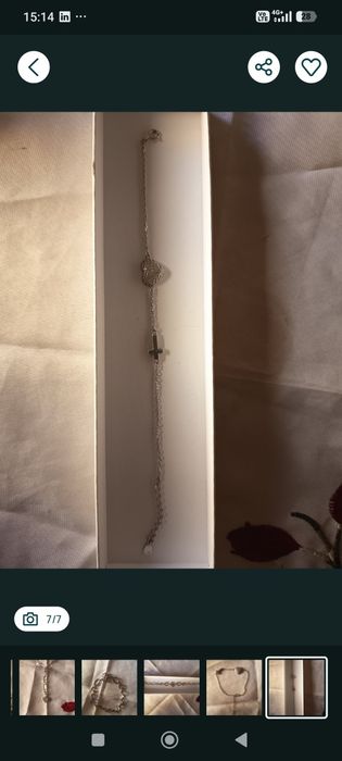 Елегантен комплект Swarovski – колие и обеци | Подарък сребърна гривна | 45 €