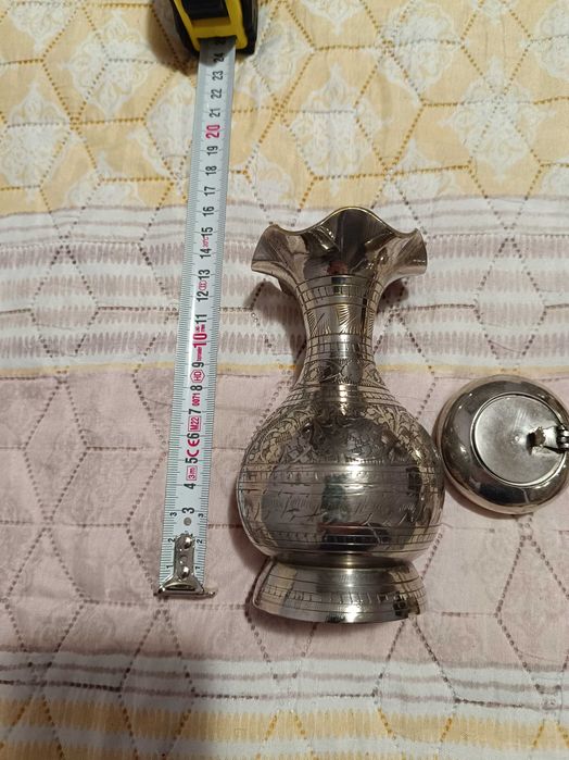 Продавам български никелиран месингов комплект от 3 части