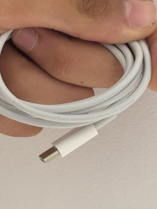 Cablu date original APPLE, USB-C - Lightning, 1m, alb