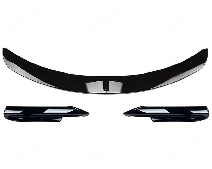 Prelungire Lip Complet Cu Splitere BMW E90 NFL cu Bara Fata M Pachet, Negru lucios