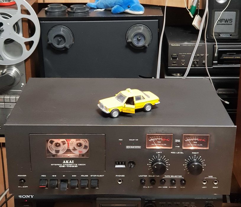 Casetofon Deck Audio Stereo Vintage AKAI CS 705D BLACK (Made in Japan)