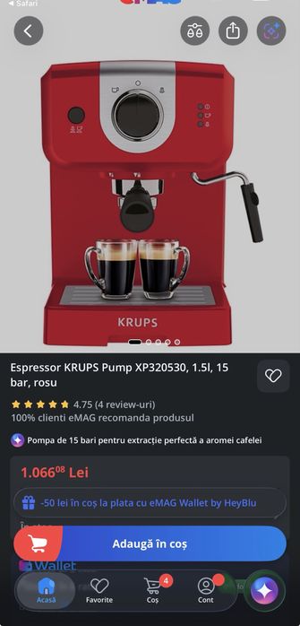 Espressor Krups+rasnita Alder
