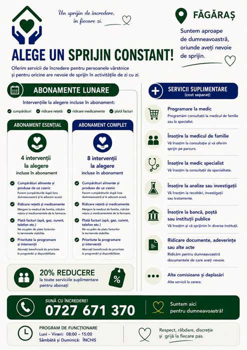 Servicii de sprijin pentru vârstnici
