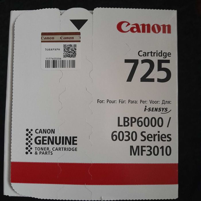 картридж Canon 725 черный новый оригинал