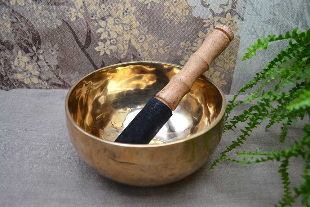 Bol Tibetan Handmade Plain 15.5 - 18 cm si Gravat Buddha si Ganesha