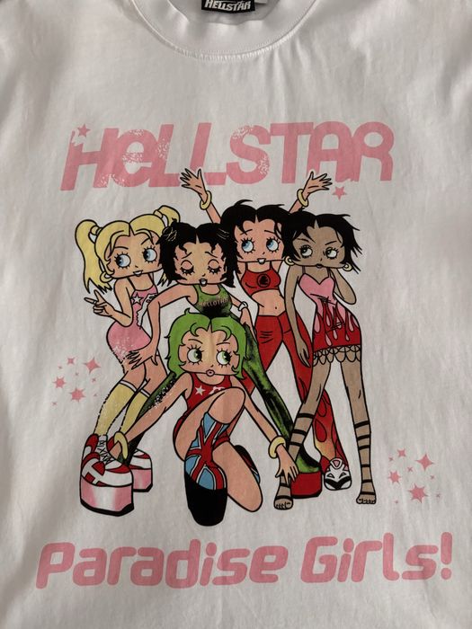 Tricou Hellstar "Paradise Girls!" Alb - Mărimea M