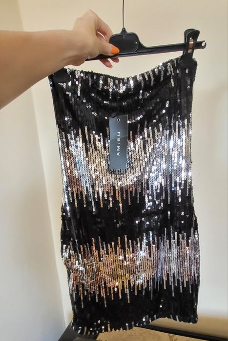 Rochie tub de club, mulata cu paiete
