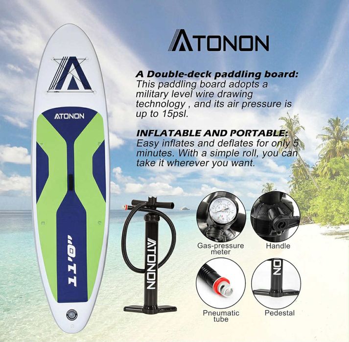 НОВ SUP Paddle Board / Падъл борд КОМЛЕКТ Runwave Atonon