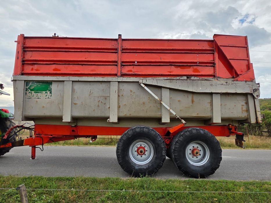 Remorca basculabila monococa tractor siloz cereale tandem le boulch 14 t