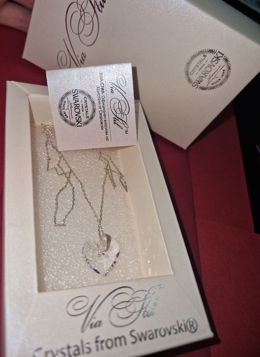 НОВО !Колие с кристал Swarovski Сърце