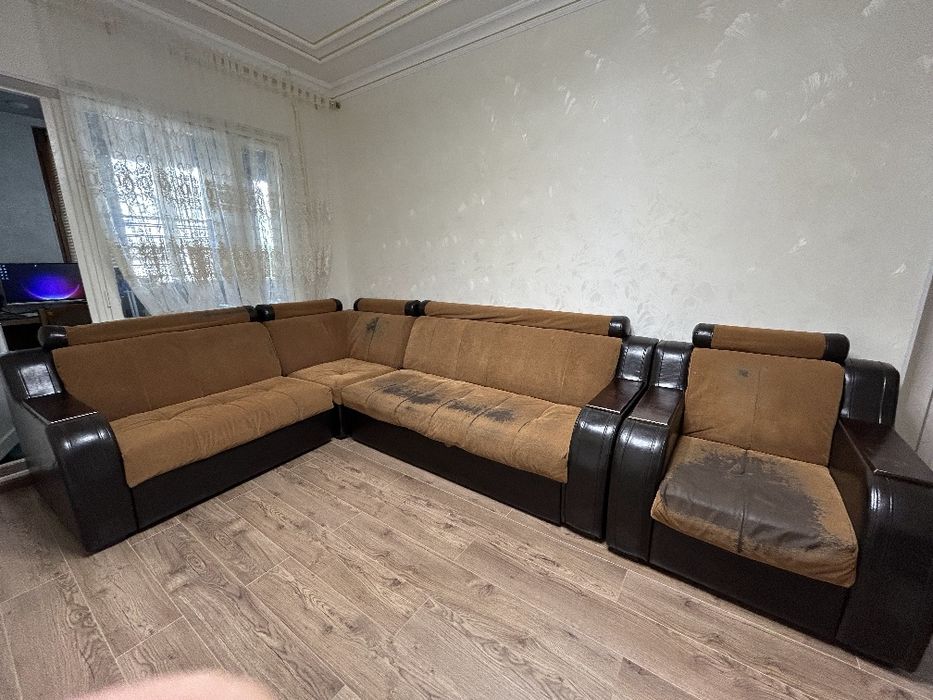 Продается раскладной диван и кресло б/у